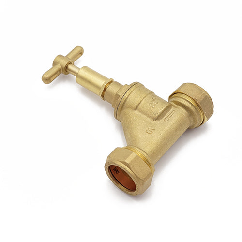 VSL DZR brass lockshield stopcock 28mm BS1010