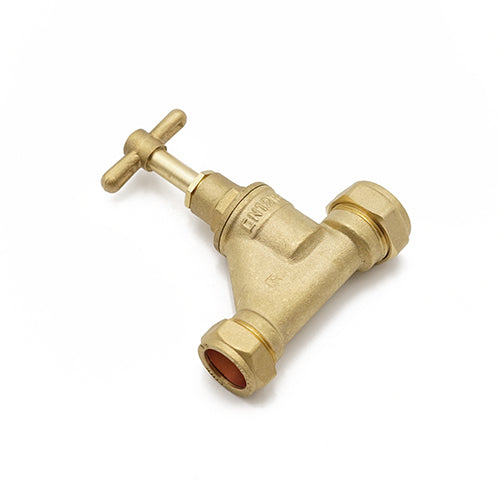 VSPZ DZR brass stopcock for MDPE poly P25mm x 22mm copper