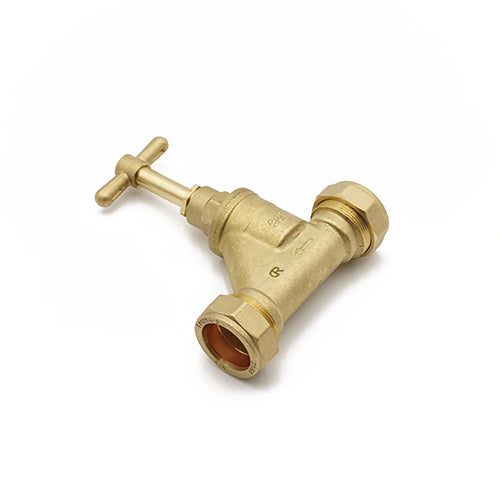 VSP DZR brass stopcock for MDPE poly P x P 32mm