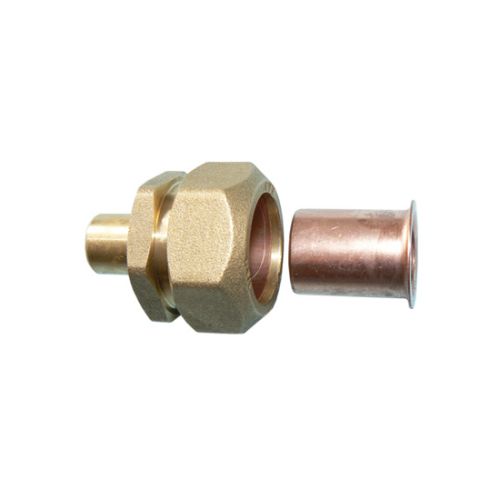 PSA DZR brass adaptor for MDPE poly 15mm x P25mm