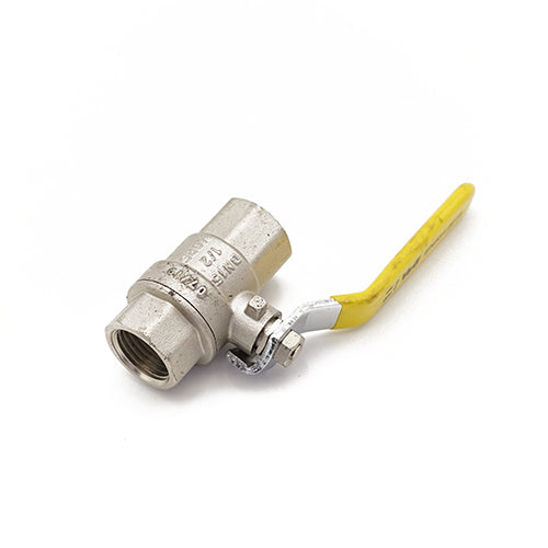 QLF yellow handle lever ball valve PN25 FxF 1/2"