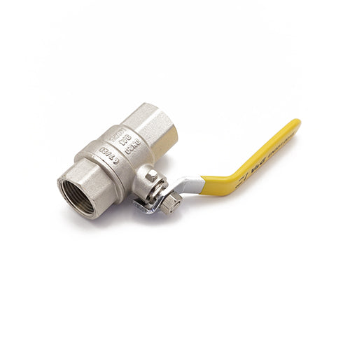 QLF yellow handle lever ball valve PN25 FxF 3/4"