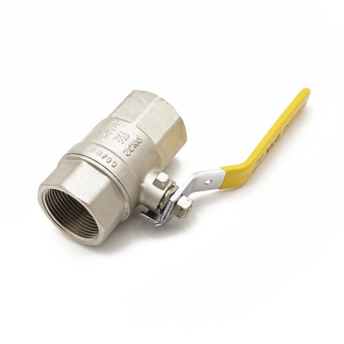 QLF yellow handle lever ball valve PN25 FxF 1.1/4"