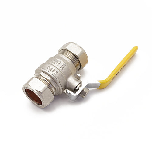 QLC yellow handle lever ball valve PN25 CxC 28mm