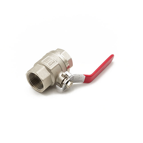 QLF red handle lever ball valve PN25 FxF 1"
