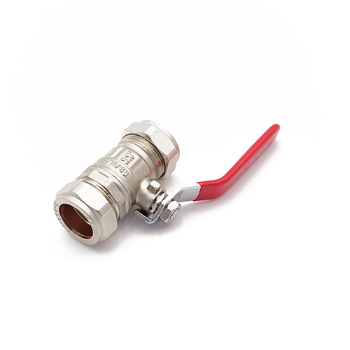 QLEC red handle lever ball valve - economy CxC 22mm