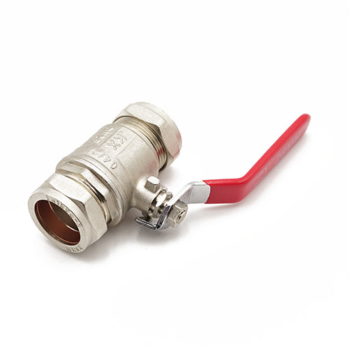 QLEC red handle lever ball valve - economy CxC 28mm