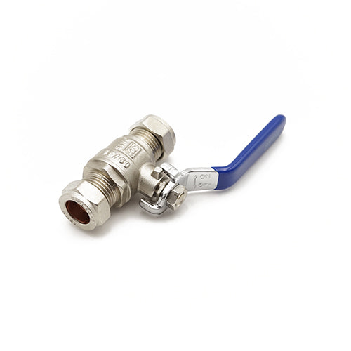 QLC blue handle lever ball valve PN25 CxC 15mm