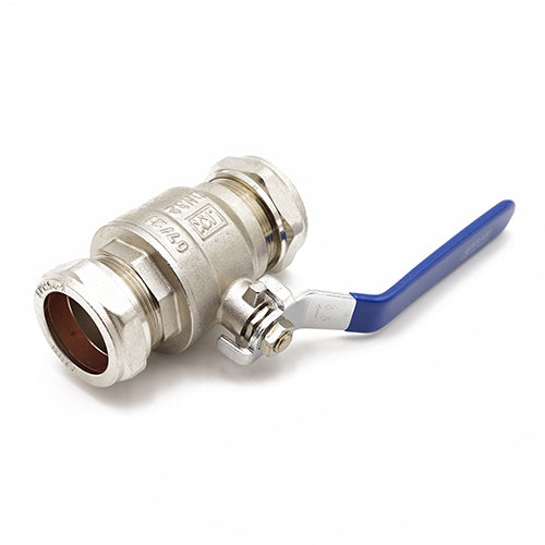 QLC blue handle lever ball valve PN25 CxC 35mm