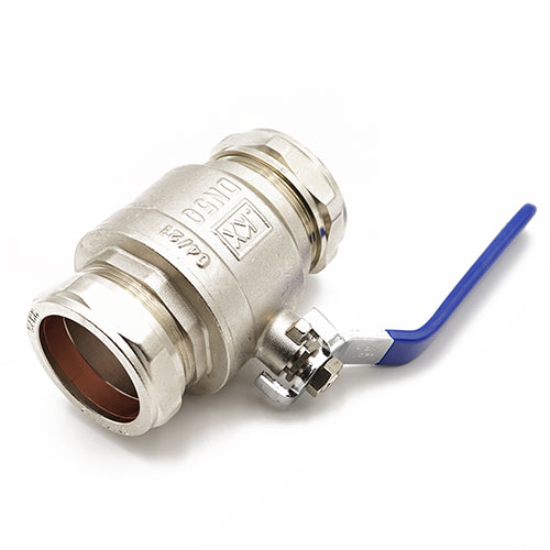 QLC blue handle lever ball valve PN25 CxC 54mm