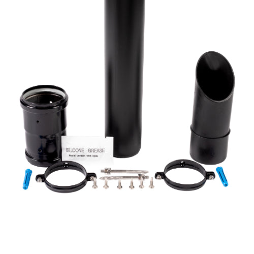 Baxi/Main/Potterton Under Balcony Eaves Flue Kit Black