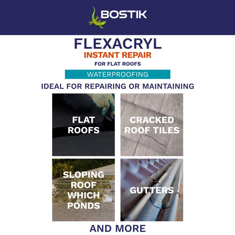 Bostik Flexacryl Instant Repair 1kg Black