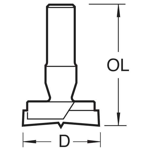 C250X1/2TC - Router machine bit