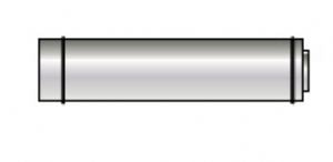 Grant L/L Balanced Flue Extension Round 50/90 675mm X90L Yellow