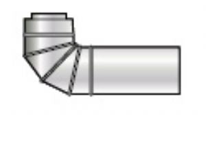 Grant L/L Balanced Flue 90-200 Elbow and 225mm Extension Yellow