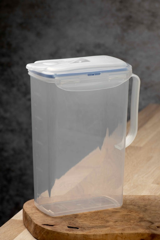 Locknlock Rectangular Fridge Door Jug - Clear/Blue 2L (190 x 100 x 234mm)
