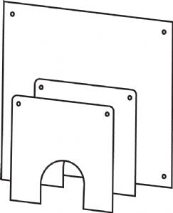 Worcester Oilfit Flexible 100mm Wall Cover Plate
