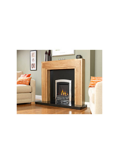 Flavel Caress Slimline Manual Control Gas Fire Traditional Chrome/Coal