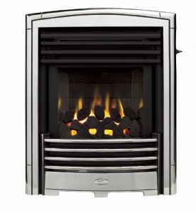 Valor Petrus Slimline Homeflame Gas Fire Silver/Chrome