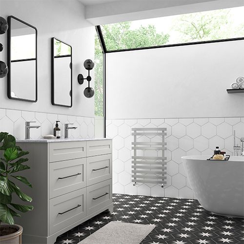 Henrad 1200 x 500 Como Brushed Steel