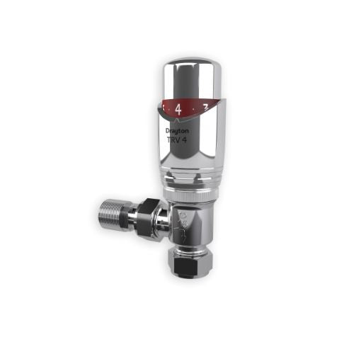 Invensys TRV4 15mm Straight Body & Head Chrome