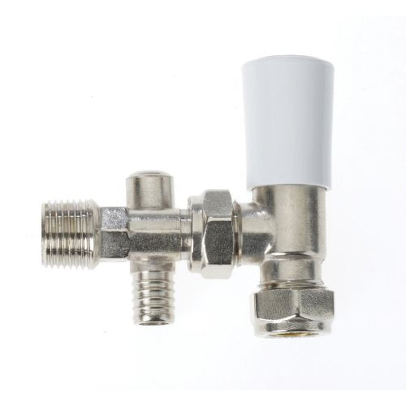 Drayton RT212 TRV With 15mm Angle Valve And DOTP Lockshield