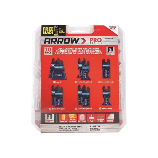 Arrow Oscillating Multi-Tool Blade Assortment Set, 10 Piece Arrow - RockBottom Northampton 