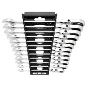 Draper HI-TORQ Metric Flexible Head Ratchet Combination Spanner Set (12 Piece) Draper - Town Tools