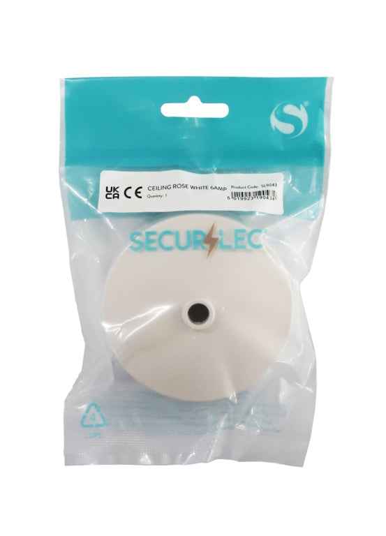 Securlec Ceiling Rose White 6A 88mm