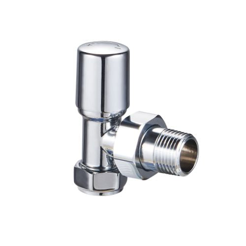 Round Angled Valve Chrome
