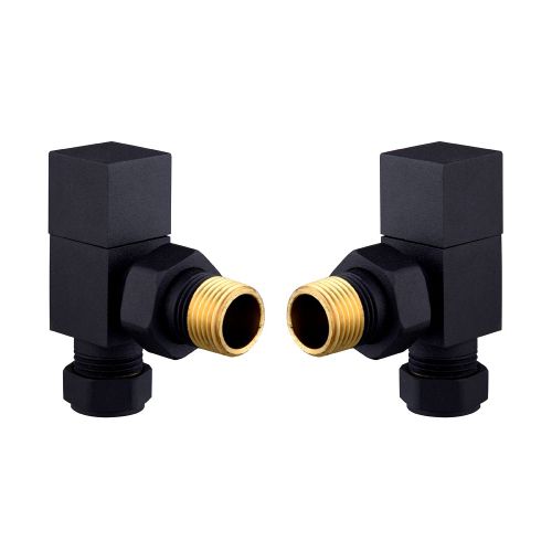 Cubic Angled Valve Black - Pair