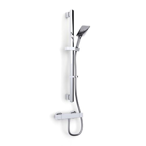 Fresssh Deluxe Single Outlet Sq Bar Metal Hndls Smooth Hose Kit WRAS