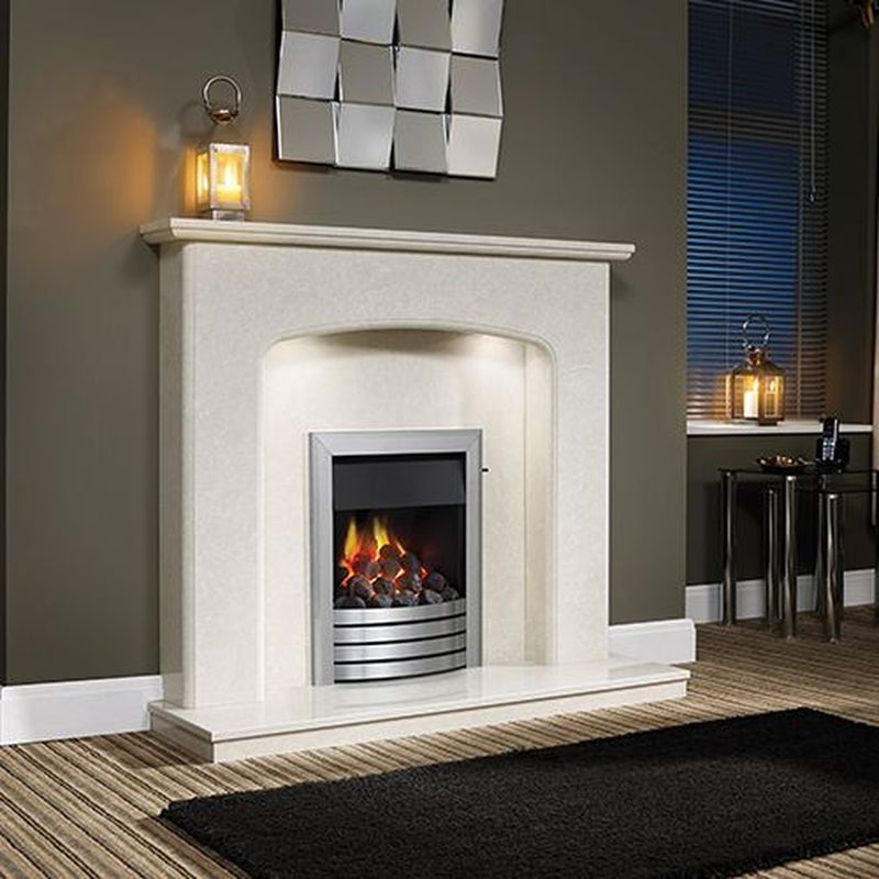 Be Modern Design Convect Deepline Gas Fire Slide B/Steel Fascia