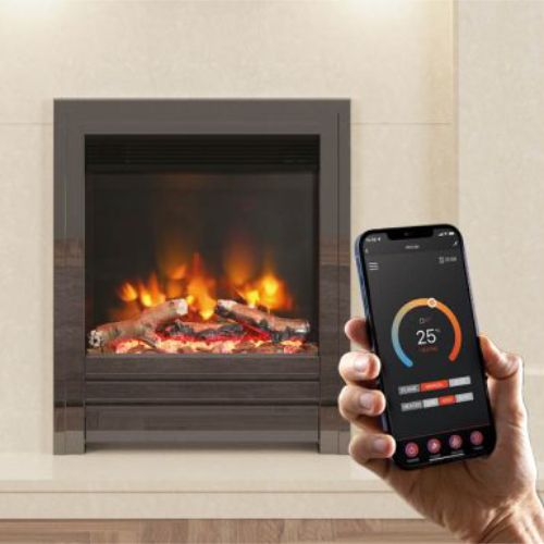 Be Modern Arteon 16 Inset Elec Fire - Inclu Ray Fascia In Black Nickel