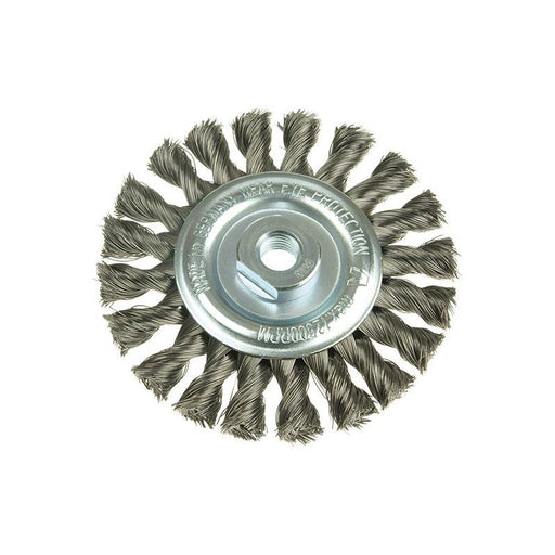 Lessmann Knot Wheel Brush 115 x 14mm M14 Bore, 0.35 Steel Wire Lessmann - RockBottom Northampton