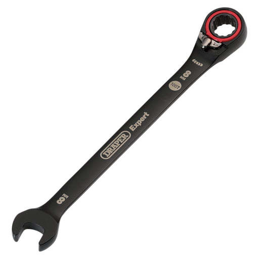 Draper 03898 Draper Expert HI-TORQ®  Metric Reversible Ratchet Combination Spanner, 8mm, Black