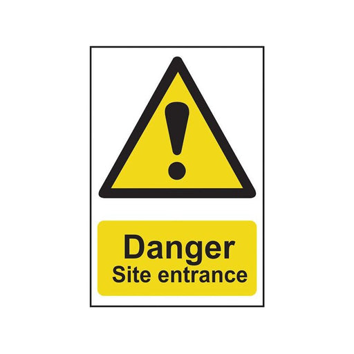 Scan Danger Site Entrance - PVC Sign 400 x 600mm Scan - RockBottom Nothampton