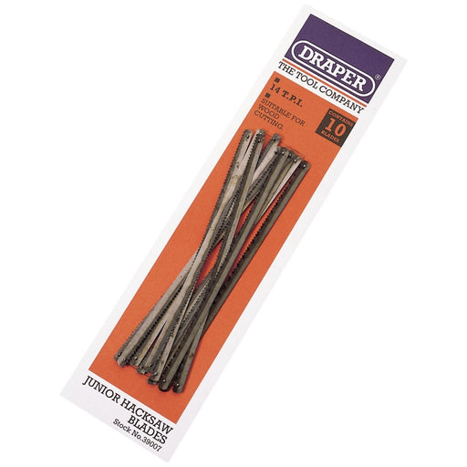 Draper Junior Hacksaw Blades, 150mm, 14tpi (Pack of 10) 39007 Draper - Town Tools 