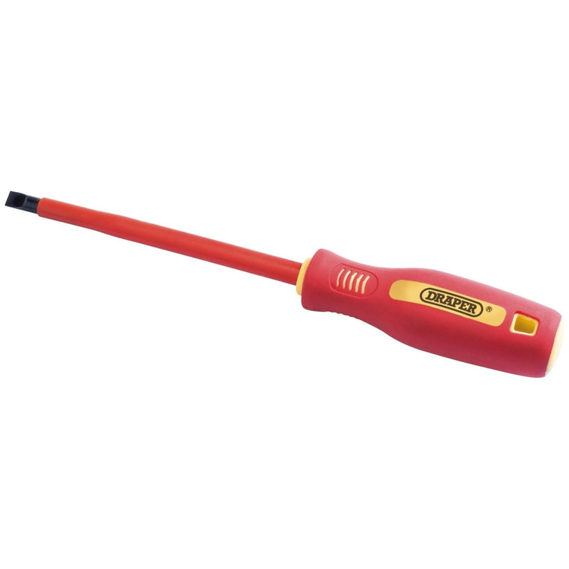 Draper Fully Insulated Plain Slot Screwdriver, 8 x 150mm 46520 Draper - Town Tools 