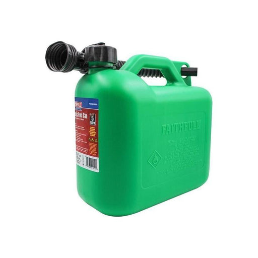 Faithfull Plastic Fuel Can Green 5 litre Faithfull - RockBottom Northampton