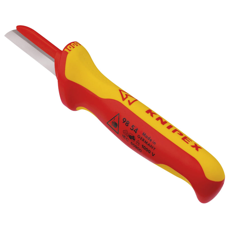 Draper 18872 KNIPEX 98 54 SB VDE Cable Knife, Back of Blade Plastic Coated, 190mm