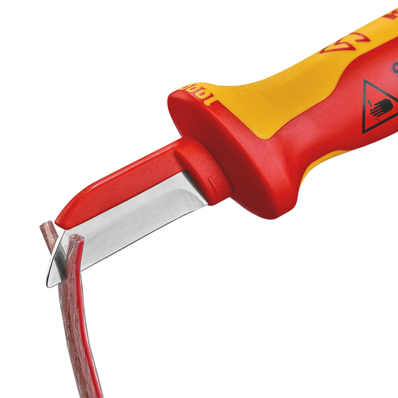 Draper 18872 KNIPEX 98 54 SB VDE Cable Knife, Back of Blade Plastic Coated, 190mm