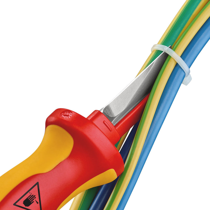 Draper 18872 KNIPEX 98 54 SB VDE Cable Knife, Back of Blade Plastic Coated, 190mm