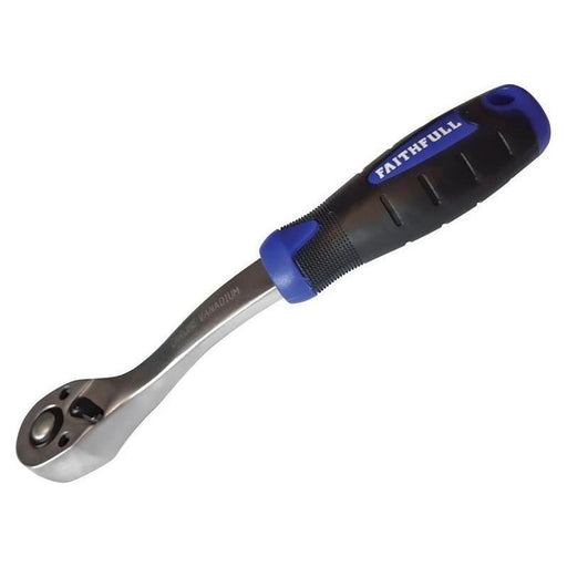 Faithfull Ratchet Handle Quick-Release 72 Teeth 1/4in Drive Faithfull - RockBottom Northampton
