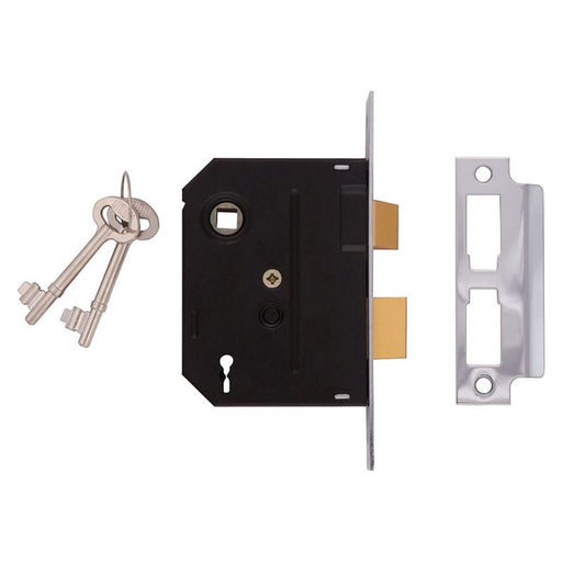 Union 2295 2 Lever Mortice Sashlock Chrome Finish 63mm 2.5in Box UNION - RockBottom Northampton