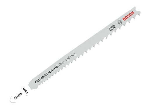 Bosch Powertool Accessories PRO Multi Material T345XF Jigsaw Blade 132mm Pack of 5 Bosch Powertool Accessories - RockBottom Northampton