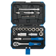 Draper 89558 Metric Socket Set, 3/8" Sq. Dr. (34 Piece)