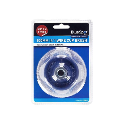 Bluespot Tools Steel Wire Cup Brush 100mm M14 X 2 BlueSpot Tools - RockBottom Northampton