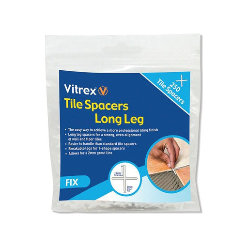 Vitrex Long Leg Spacer 4mm (Pack 250) Vitrex - RockBottom Northampton