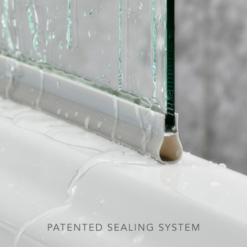 Mira Elevate Hinge Bath Screen Curved 800
